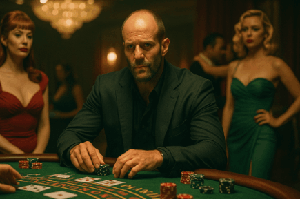 Jugador en mesa de blackjack en PinUp casino Honduras con ambiente de lujo
